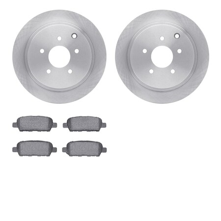 Dynamic Friction Company Rear Brake Rotors with 5000 Advanced Brake Pads 6502-67462
